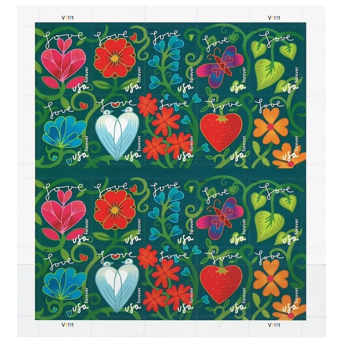 Garden of Love 2011- 5 Sheets / 100 Pcs