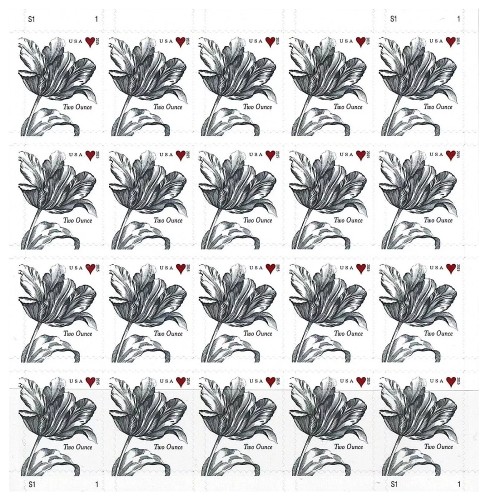 Vintage Tulip 2015 - 5 Sheets / 100 Pcs