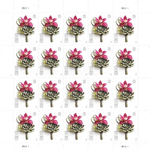 Contemporary Boutonniere 2020 - 5 Sheets / 100 Pcs