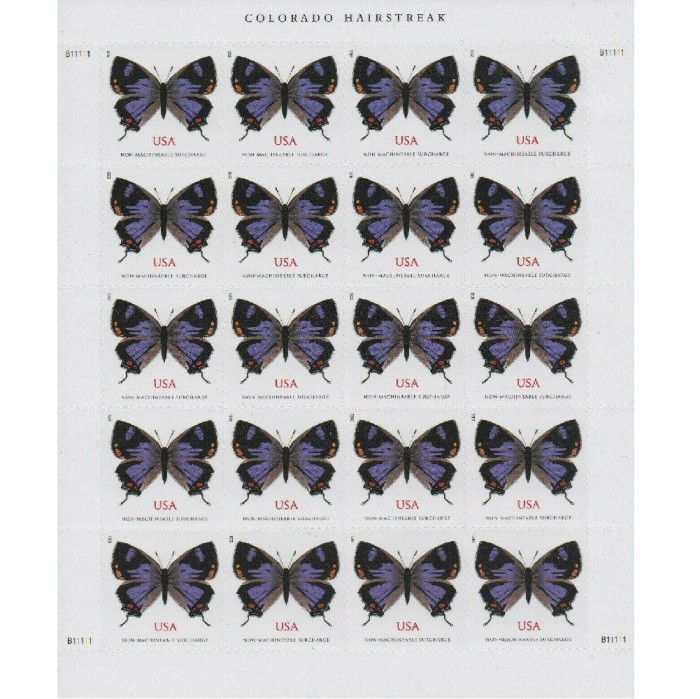 Colorado Hairstreak 2021 - 5 Sheets / 100 Pcs