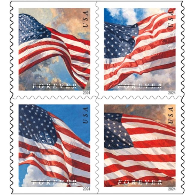 Flag 2024 Roll - 10 Rolls / 1000 Pcs