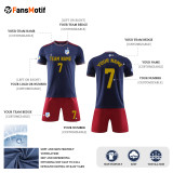 【 Senior jersey customization 】JA Custom football jerseys quick dry adult boys and girls jerseys game team clothing