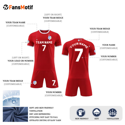 【 Senior jersey customization 】JL Football jersey set Full-body customized game clothing School football jersey