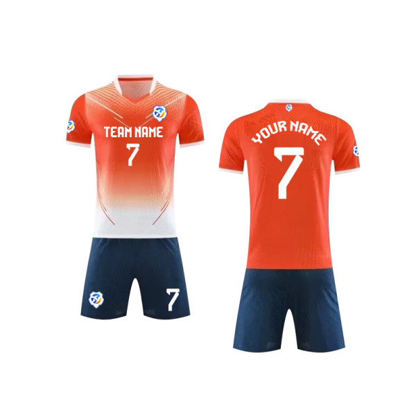 【 Player version jersey material 】 Orange new football uniform customized game football uniform adult children summer quick-drying short-sleeved team uniform