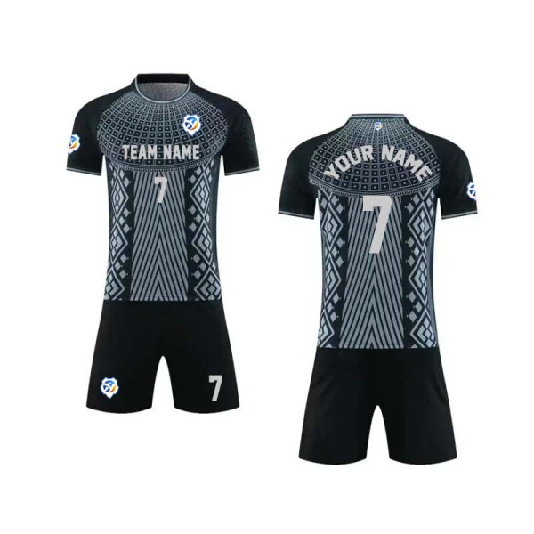 【 Player version jersey material 】 Black custom football clothing light short sleeve clothing print number printing