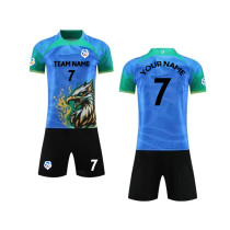 【 Player version jersey material 】Blue football jersey customized breathable lightweight quick dry sweat absorption jersey