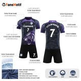 【 Player version jersey material 】 Purple customized football team clothing training clothing short-sleeved sportswear game clothing