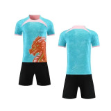 【 Player version jersey material 】 Blue custom football team clothing training clothing short-sleeved sportswear match clothing