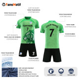 【 Player version jersey material 】 Green customized football team clothing training clothing short-sleeved sportswear game clothing