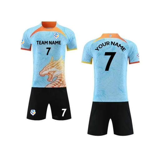 【 Player version jersey material 】Blue sportswear custom football uniform custom high-quality jersey customization