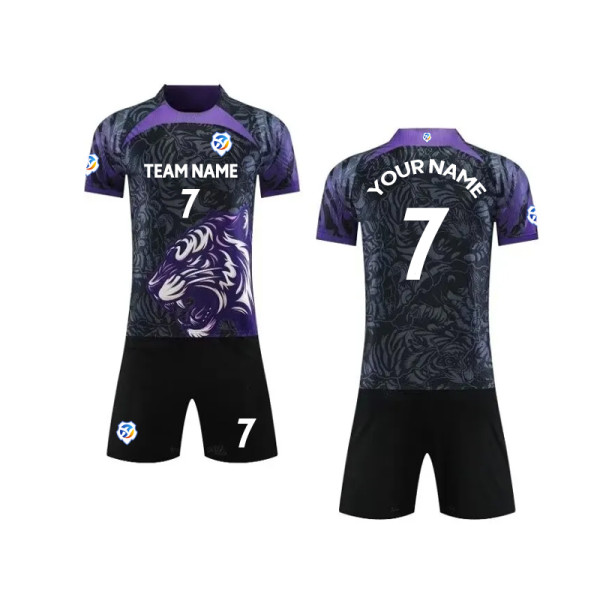 【 Player version jersey material 】 Purple customized football team clothing training clothing short-sleeved sportswear game clothing