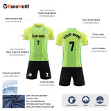 【 Player version jersey material 】 Green custom football clothing light short sleeve clothing printing number printing