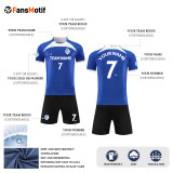 【 Player version jersey material 】 Blue and white football jerseys for men and women training short-sleeved New Jersey customization