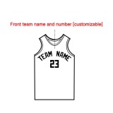 [Senior basketball jersey customization] White American basketball custom print number and font game clothing custom clothing