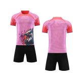 【 Player version jersey material 】Pink football jersey customized breathable lightweight quick dry sweat absorption jersey