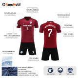 [High-quality Jersey customization] Red high-quality team clothing customized football jerseys customized worldwide shipping