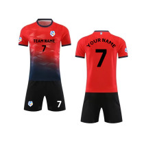 [High quality jersey customization] Red game training uniform quick drying breathable custom football jersey customized worldwide delivery