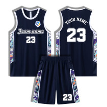 【 Advanced basketball Jersey customization 】 Black American basketball jersey set Custom summer quick-drying training wear Breathable jersey