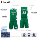 【 Advanced basketball jersey customization 】 Green high-quality basketball jersey customization breathable quick drying light body customization