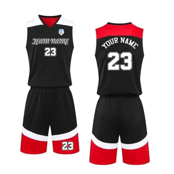 【 Advanced basketball Jersey customization 】 Black basketball suit custom sports student competition training suit set DIY custom quick-drying jersey