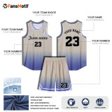 [Senior basketball jersey customization] Purple gray basketball full body suit customized breathable competition clothing campus competition clothing