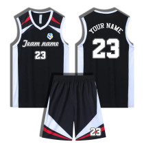 [Senior basketball jersey customization] Black basketball jerseys game clothing summer quick-drying jerseys training clothing