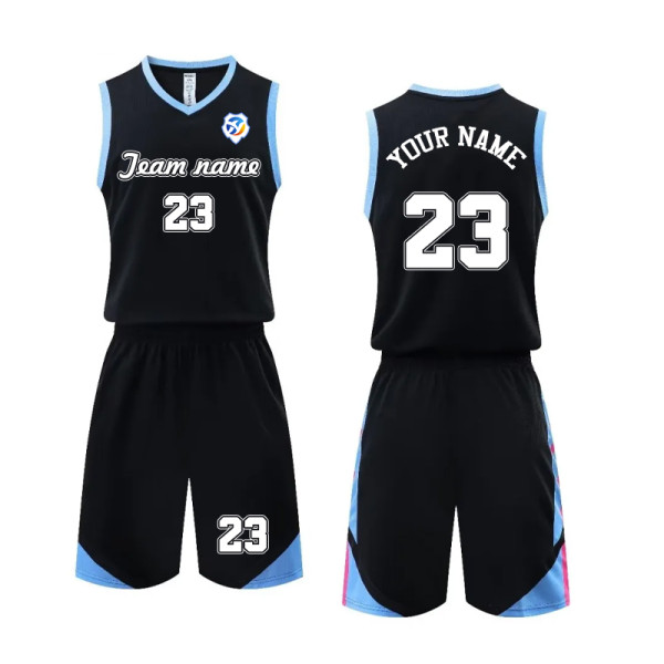 [Senior basketball jersey customization] Black basketball clothing customized whole body customized game training clothing