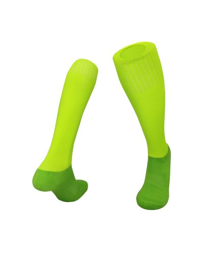 [Professional Football Adult socks] Fluorescent green Sports football stockings leg warmers Sports game professional socks