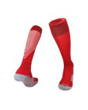 [Professional Football Adult socks] red Football socks Breathable training socks sports game non-slip socks