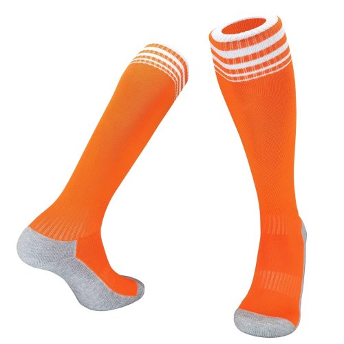 [Professional football adult socks] orange Football socks Professional sports socks non-slip breathable socks