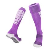 [Professional football adult socks] purple Long leg football socks Thick socks absorb sweat breathable socks