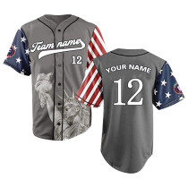 【 Senior baseball clothing 】gray American baseball clothing custom game jerseys custom sports clothing