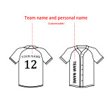 【 Senior baseball clothing 】red American baseball clothing custom game jerseys custom sports clothing