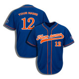 【 Senior baseball clothing 】blue American baseball clothing custom game jerseys custom sports clothing