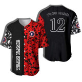 【 Senior baseball clothing 】Black red American baseball clothing custom game jerseys custom sports clothing