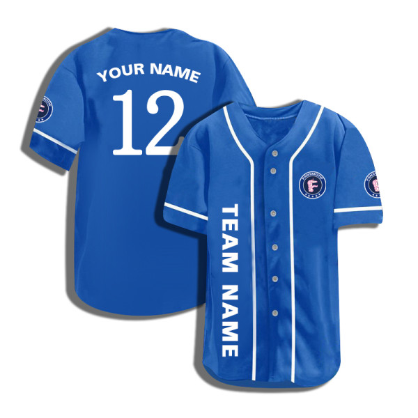 【 Senior baseball clothing 】blue American baseball clothing custom game jerseys custom sports clothing