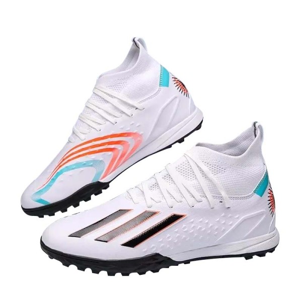 [Senior football shoes] white Football shoes youth crushed nail shoes sports competition shoes