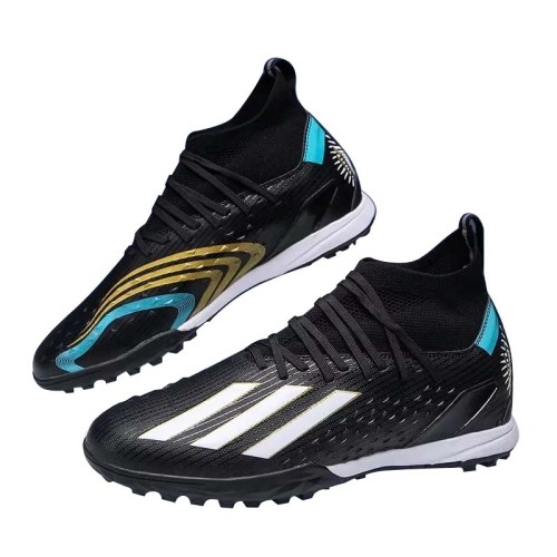 [Senior football shoes] black Football shoes youth crushed nail shoes sports competition shoes