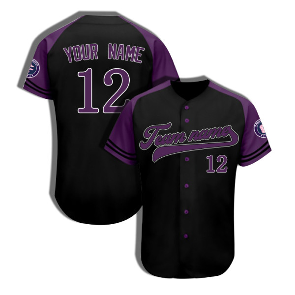 【 Senior baseball clothing 】 Dark purple Baseball clothing custom training clothing American baseball game clothing worldwide delivery