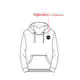 【 Heavy hoodie 】 Light grey Hoodie customized solid color pullover hoodie can print logo loose coat