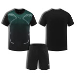 【 Sports T-shirt 】 Black green Short-sleeved loose training clothing for summer competitions