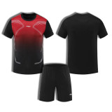 【 Sports T-shirt 】 Black red Short-sleeved loose training clothing for summer competitions