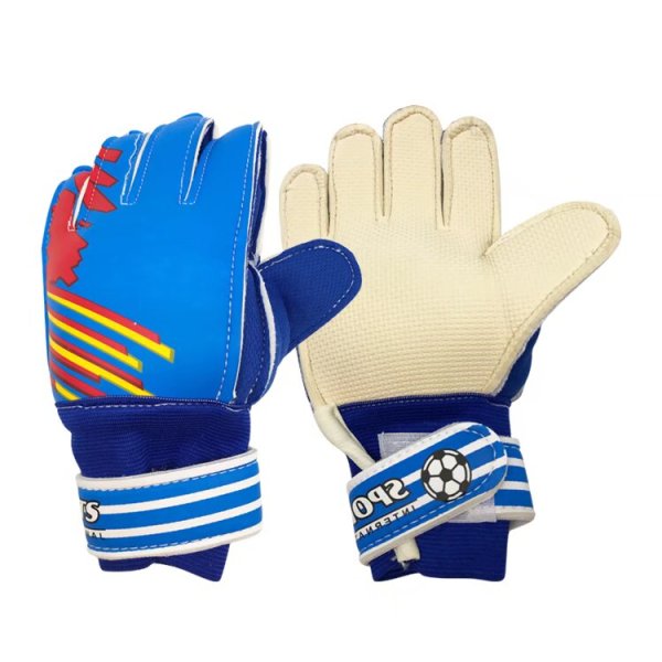 [Extra thick goalie gloves] blue Children's goalie gloves anti-slip wear global distribution latex gloves ​