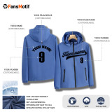 [High quality trench coat] blue Trench coat tide brand windproof sportswear light and high quality