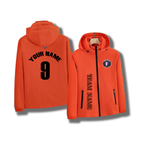 [High quality trench coat] orange Trench coat tide brand windproof sportswear light and high quality