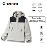 【High Quality Windbreaker】Off-white lovers outdoor loose Waterproof windbreaker Three-dimensional cutting Hanging net inside Comfortable and breathable