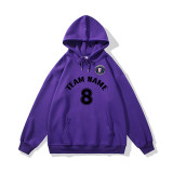 【 Heavy hoodie 】purple Hoodie customized solid color pullover hoodie can print logo loose coat