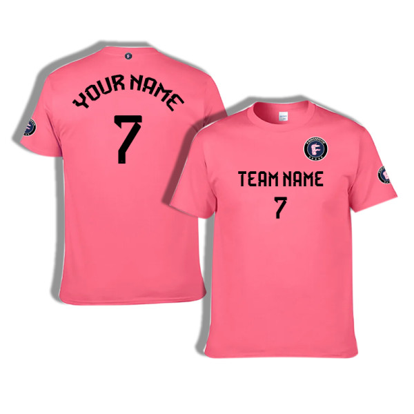 【 High Quality T-shirt 】Fluorescent Pink Cotton round neck short sleeved T-shirt Fine fabric Soft and comfortable Close fitting and non irritating