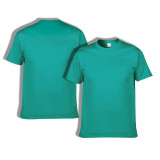 【 High Quality T-shirt 】Emerald green Cotton round neck short sleeved T-shirt Fine fabric Soft and comfortable Close fitting and non irritating