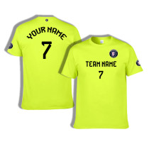 【 High Quality T-shirt 】Fluorescent Green Cotton round neck short sleeved T-shirt Fine fabric Soft and comfortable Close fitting and non irritating